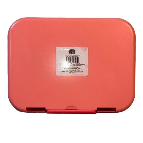Your Zone Kids Pink Bento Box Plastic Lunch Container 4 Compartment - Picture 12 of 15